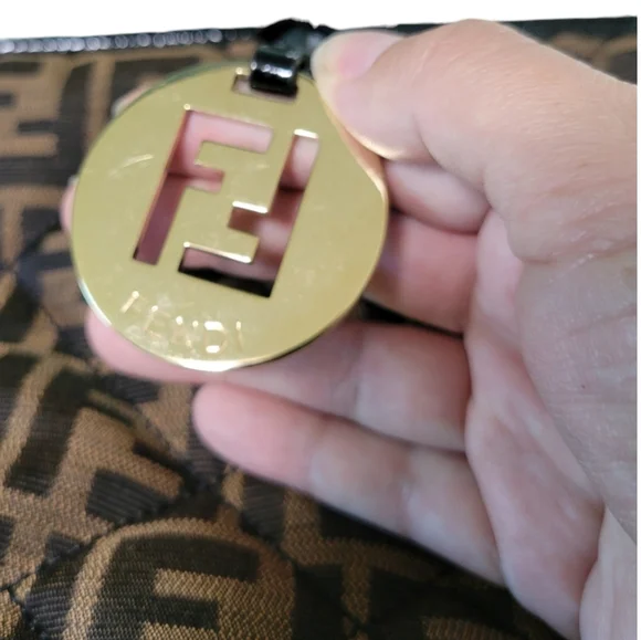 Fendi Zucca Tobacco Roll Tote Shoulder Bag Handbag - Picture 2 of 16